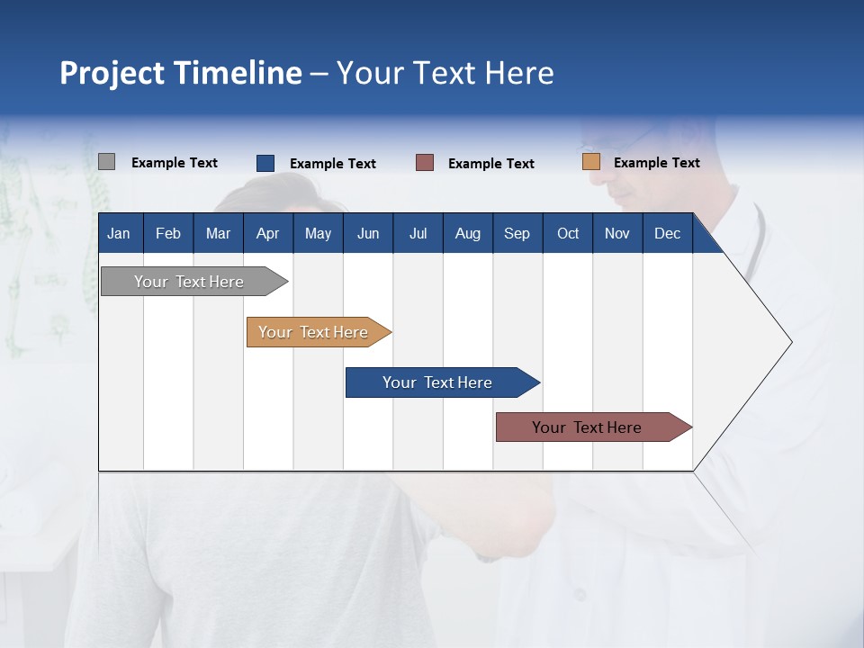 A Man With A Neck Brace Being Examined By A Doctor PowerPoint Template
