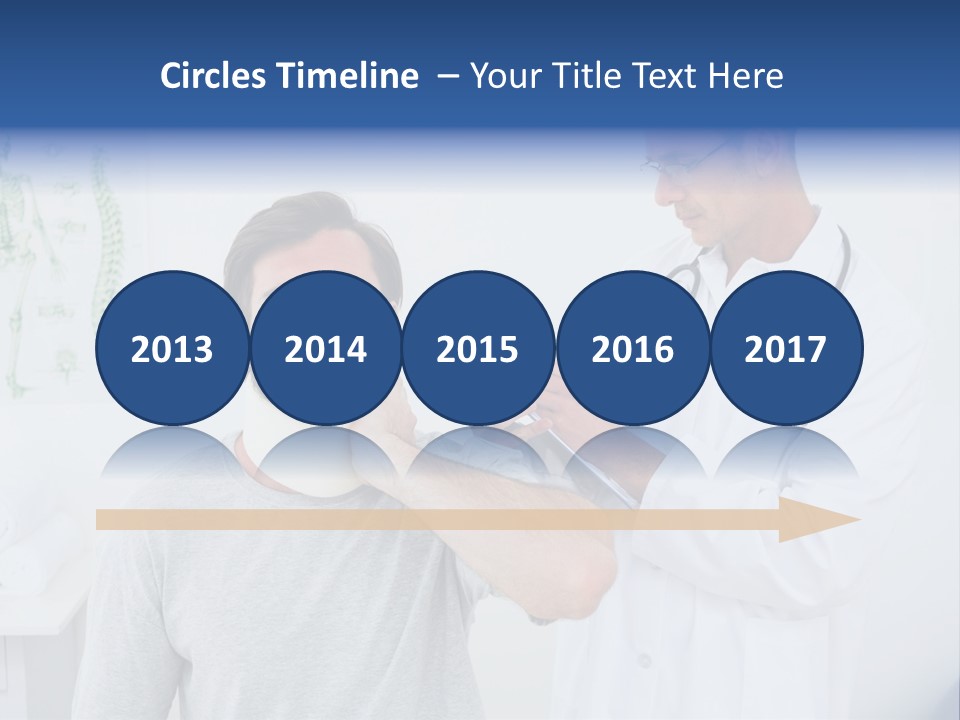 A Man With A Neck Brace Being Examined By A Doctor PowerPoint Template