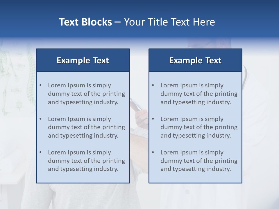 A Man With A Neck Brace Being Examined By A Doctor PowerPoint Template