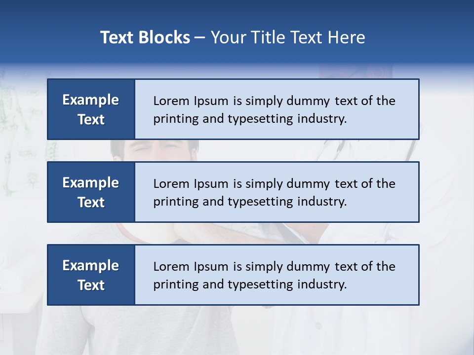 A Man With A Neck Brace Being Examined By A Doctor PowerPoint Template