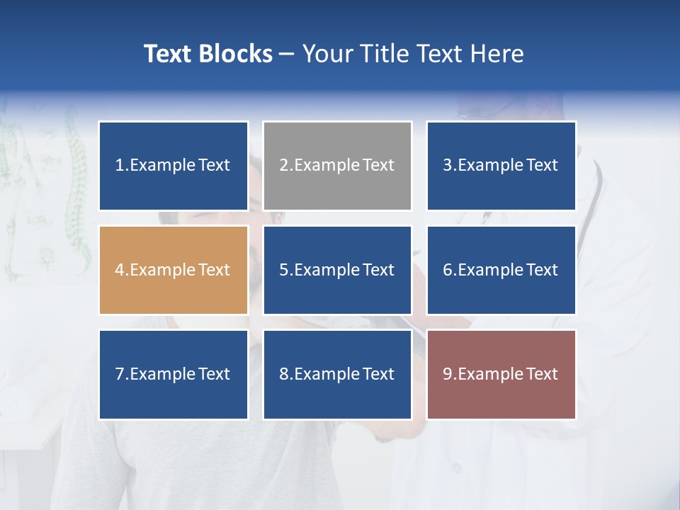 A Man With A Neck Brace Being Examined By A Doctor PowerPoint Template