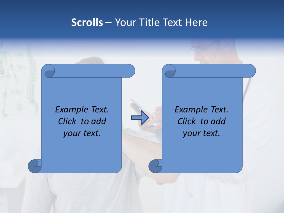 A Man With A Neck Brace Being Examined By A Doctor PowerPoint Template