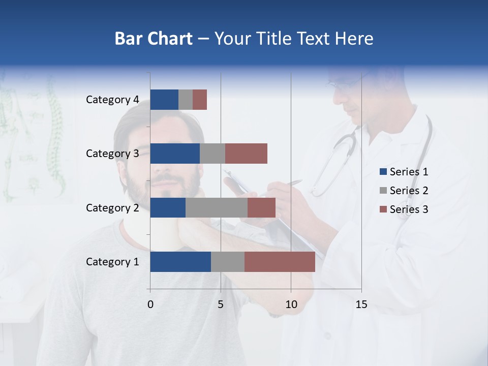 A Man With A Neck Brace Being Examined By A Doctor PowerPoint Template