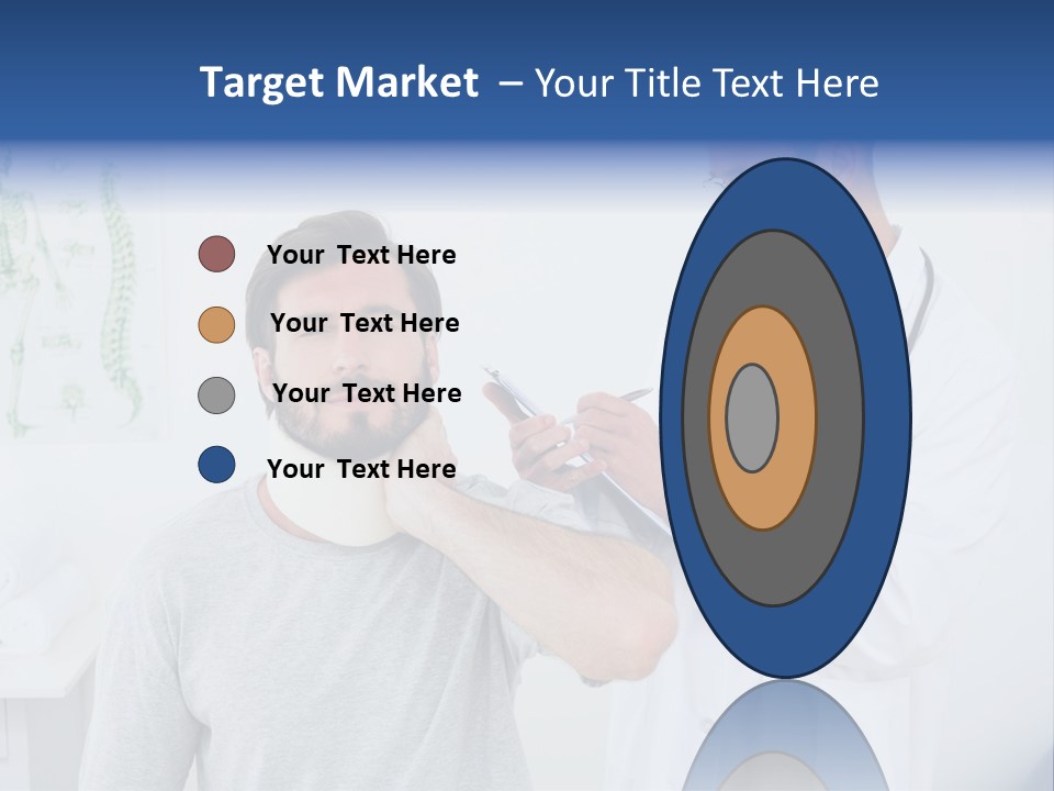 A Man With A Neck Brace Being Examined By A Doctor PowerPoint Template