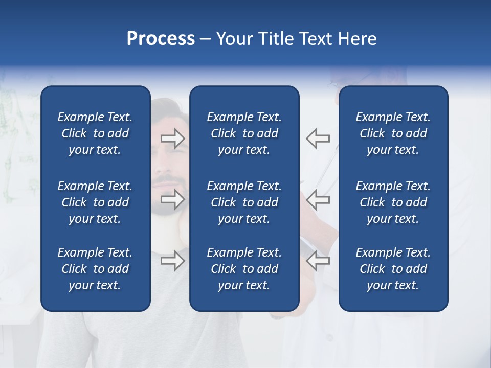 A Man With A Neck Brace Being Examined By A Doctor PowerPoint Template