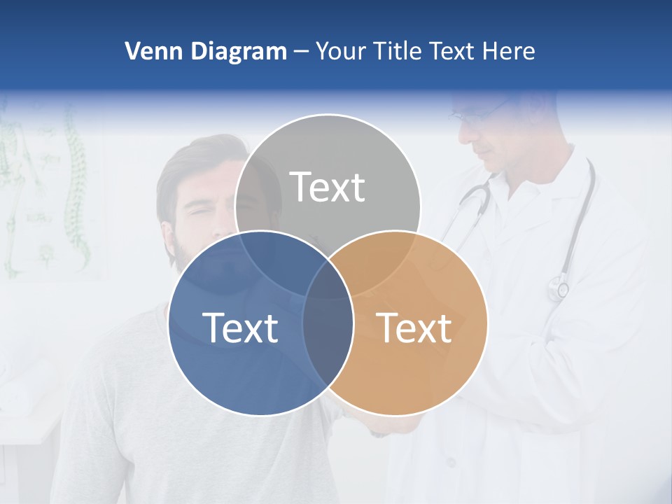 A Man With A Neck Brace Being Examined By A Doctor PowerPoint Template