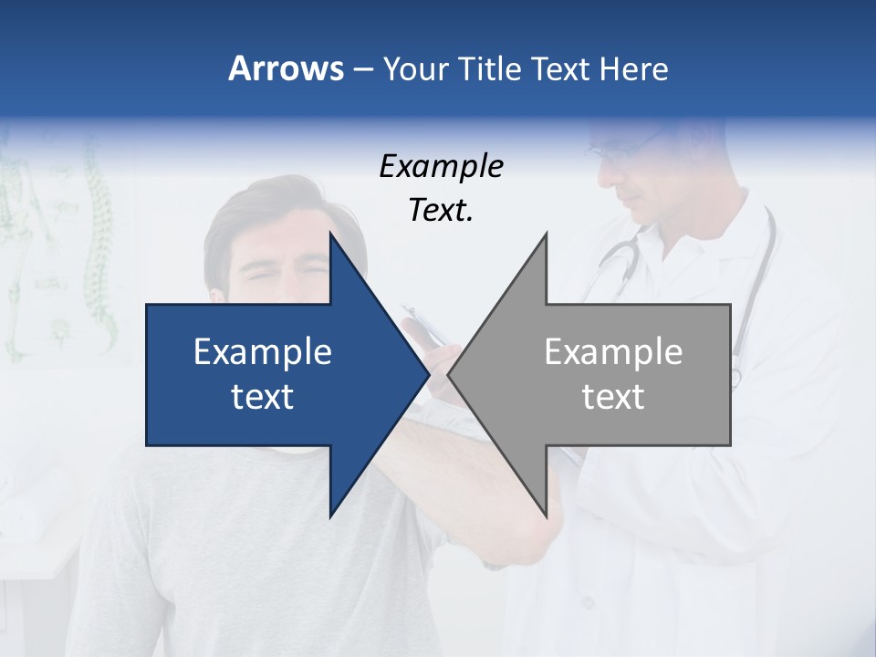 A Man With A Neck Brace Being Examined By A Doctor PowerPoint Template