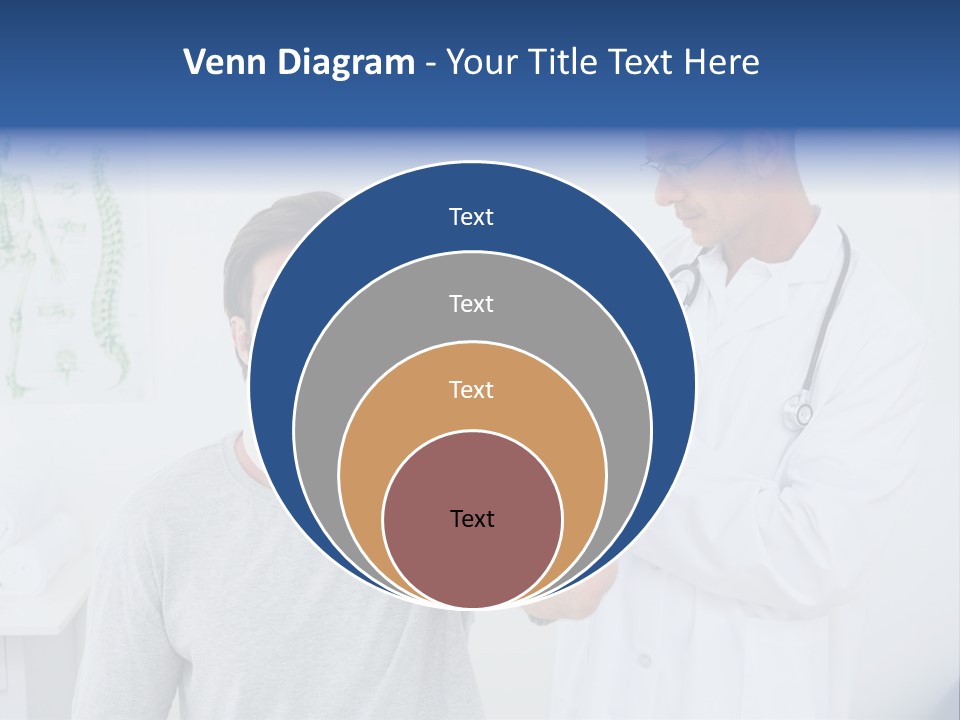 A Man With A Neck Brace Being Examined By A Doctor PowerPoint Template