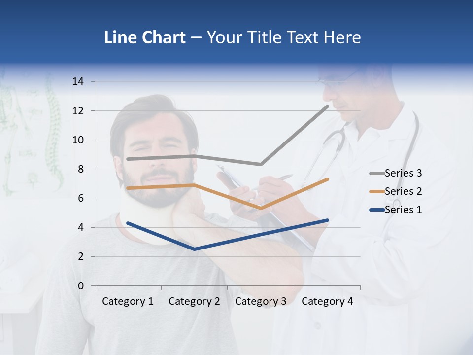 A Man With A Neck Brace Being Examined By A Doctor PowerPoint Template