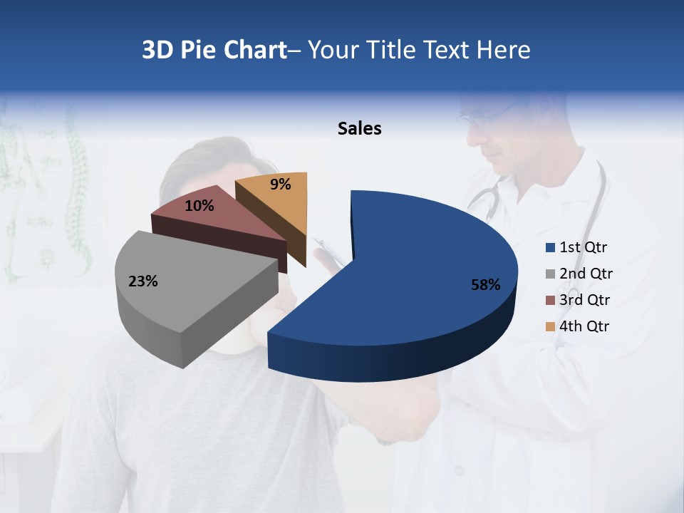 A Man With A Neck Brace Being Examined By A Doctor PowerPoint Template