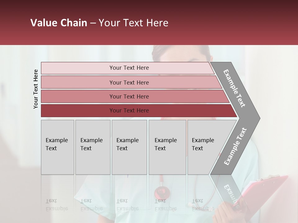 A Woman In Scrubs Is Holding A Clipboard PowerPoint Template