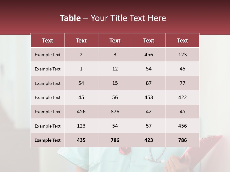 A Woman In Scrubs Is Holding A Clipboard PowerPoint Template