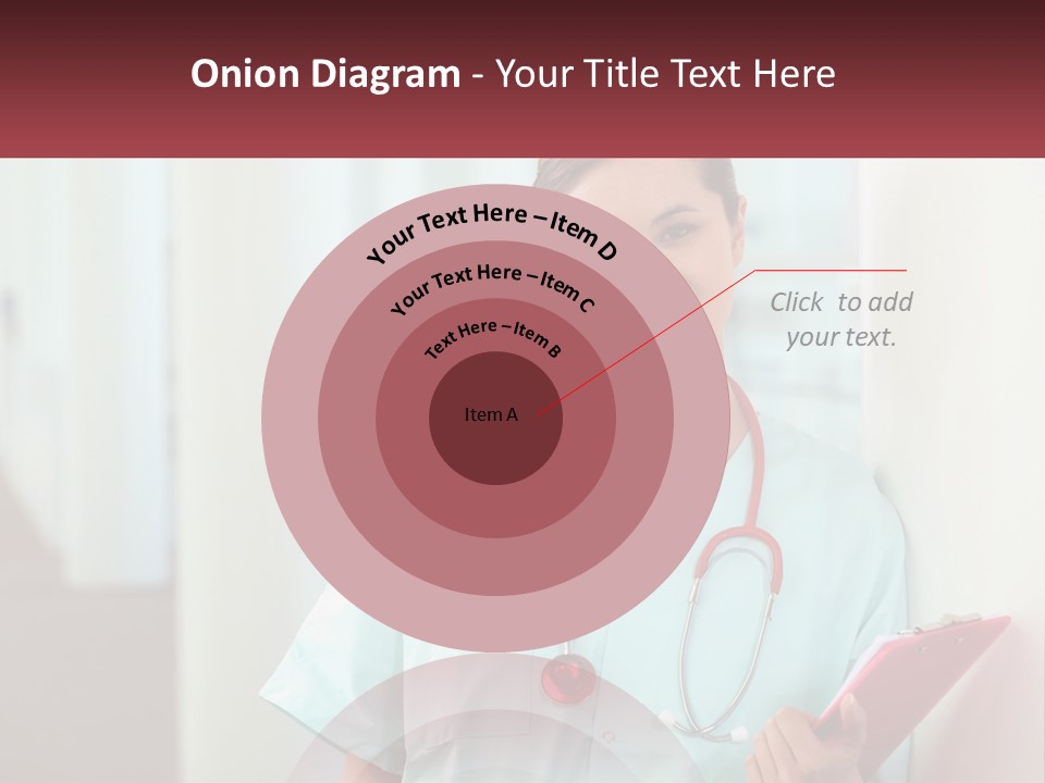 A Woman In Scrubs Is Holding A Clipboard PowerPoint Template