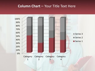 A Woman In Scrubs Is Holding A Clipboard PowerPoint Template