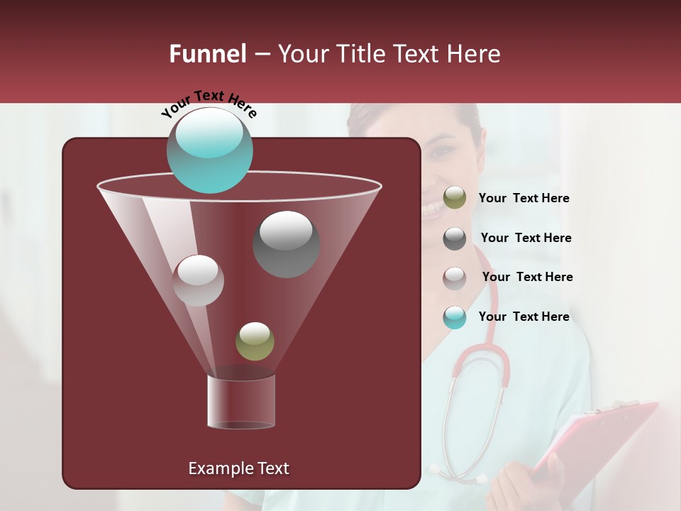A Woman In Scrubs Is Holding A Clipboard PowerPoint Template