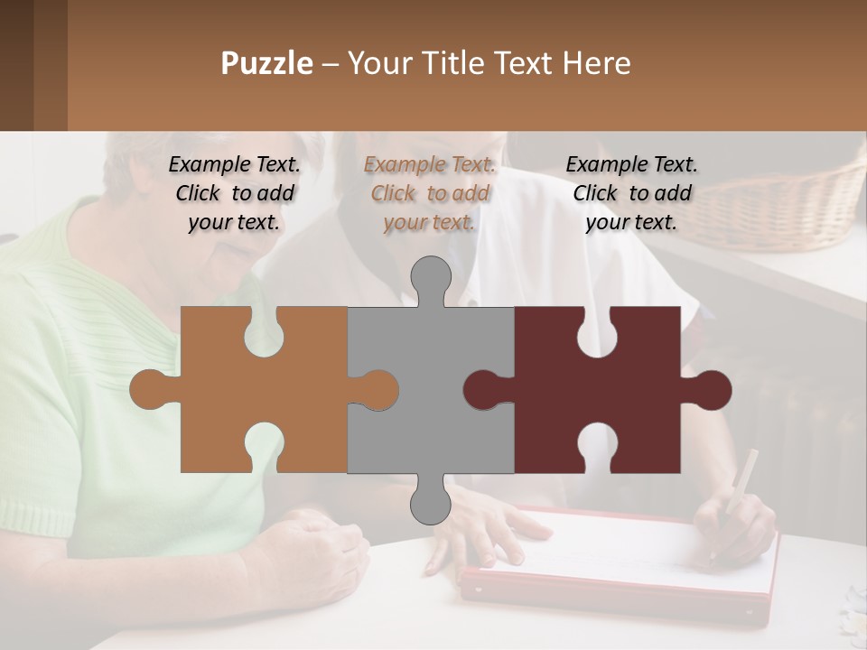 A Woman Sitting Next To A Woman Who Is Writing PowerPoint Template