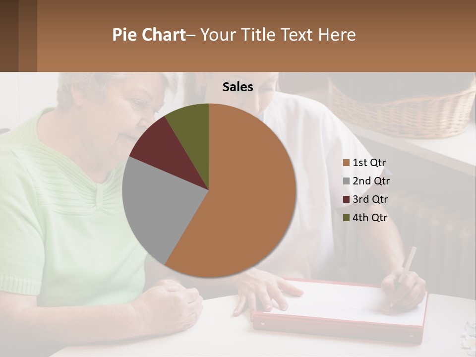A Woman Sitting Next To A Woman Who Is Writing PowerPoint Template