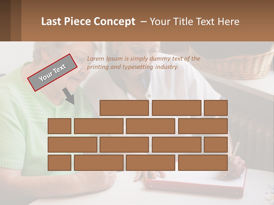 A Woman Sitting Next To A Woman Who Is Writing PowerPoint Template