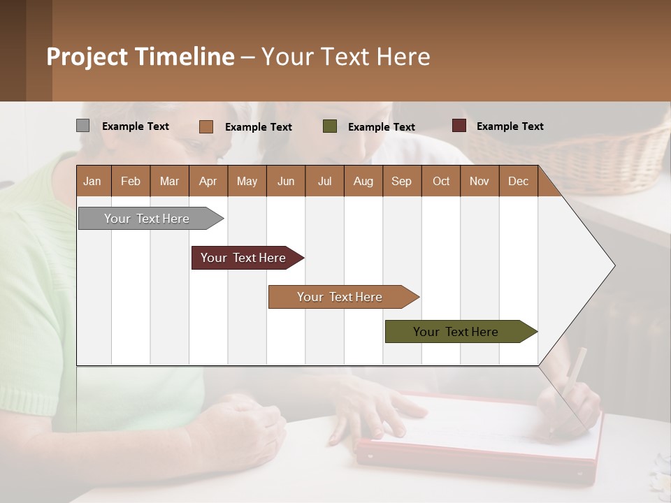 A Woman Sitting Next To A Woman Who Is Writing PowerPoint Template