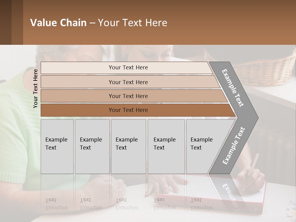 A Woman Sitting Next To A Woman Who Is Writing PowerPoint Template