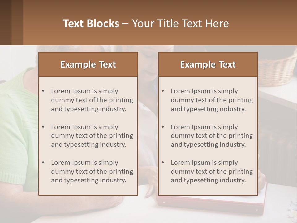 A Woman Sitting Next To A Woman Who Is Writing PowerPoint Template