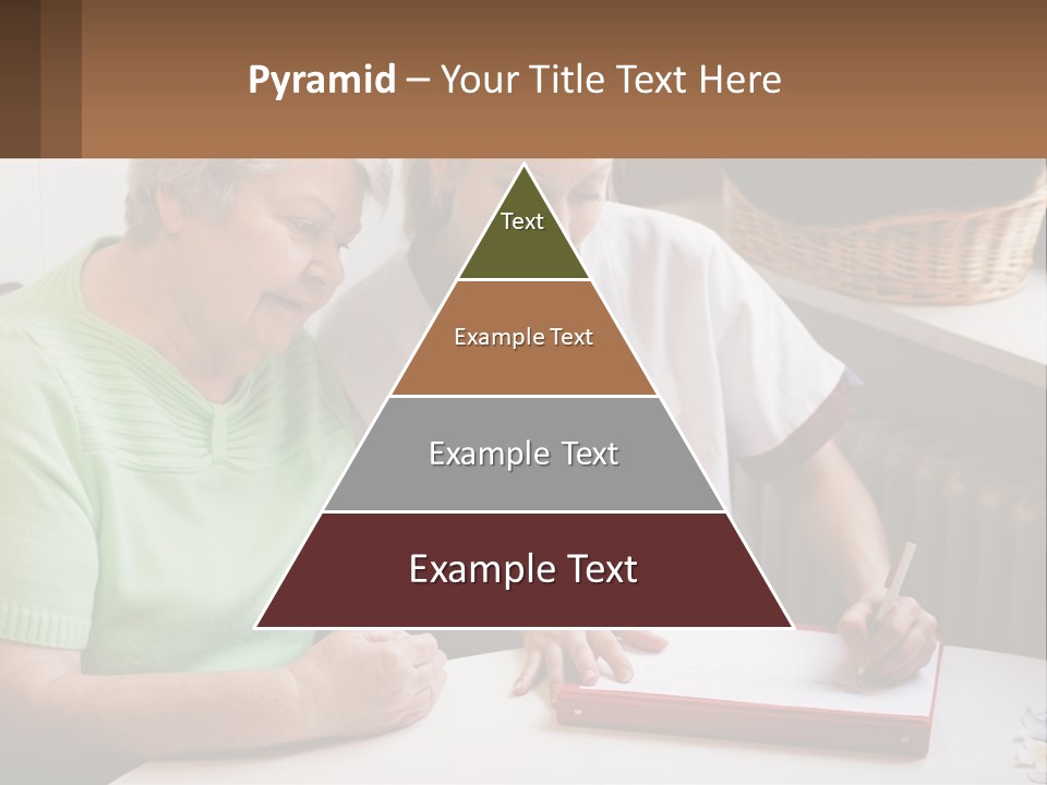 A Woman Sitting Next To A Woman Who Is Writing PowerPoint Template