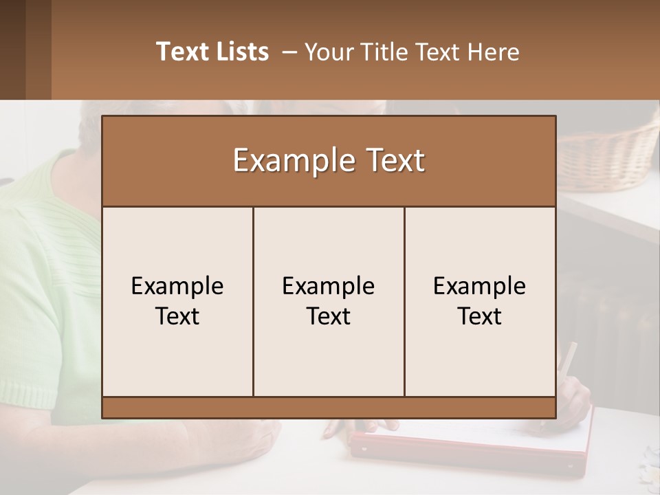 A Woman Sitting Next To A Woman Who Is Writing PowerPoint Template