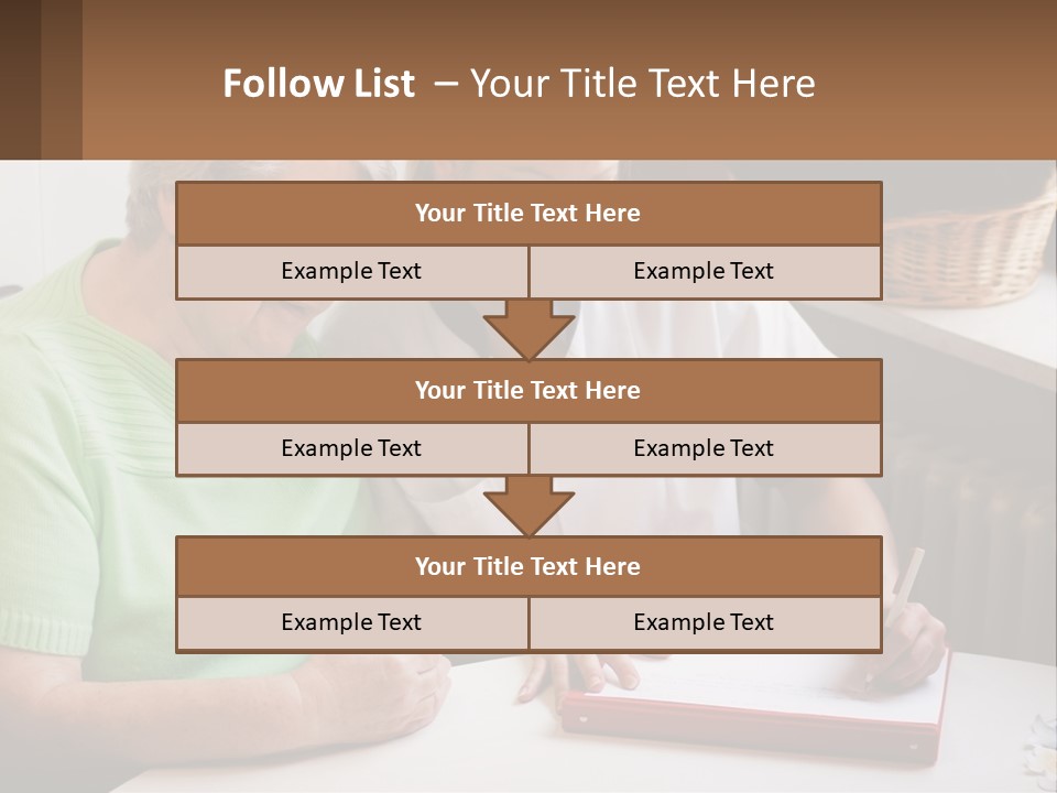 A Woman Sitting Next To A Woman Who Is Writing PowerPoint Template