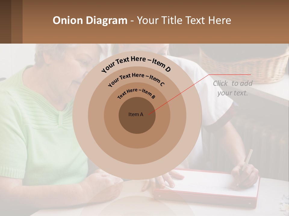 A Woman Sitting Next To A Woman Who Is Writing PowerPoint Template