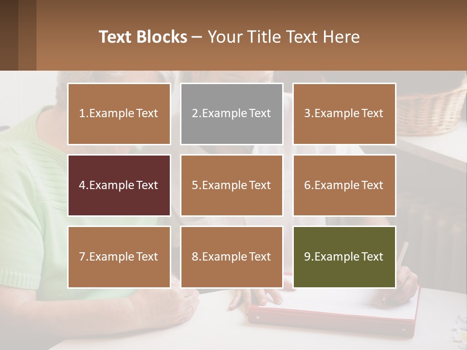 A Woman Sitting Next To A Woman Who Is Writing PowerPoint Template