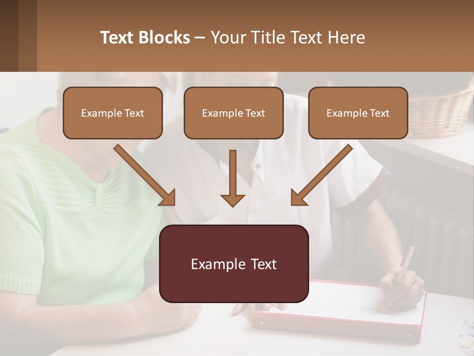 A Woman Sitting Next To A Woman Who Is Writing PowerPoint Template
