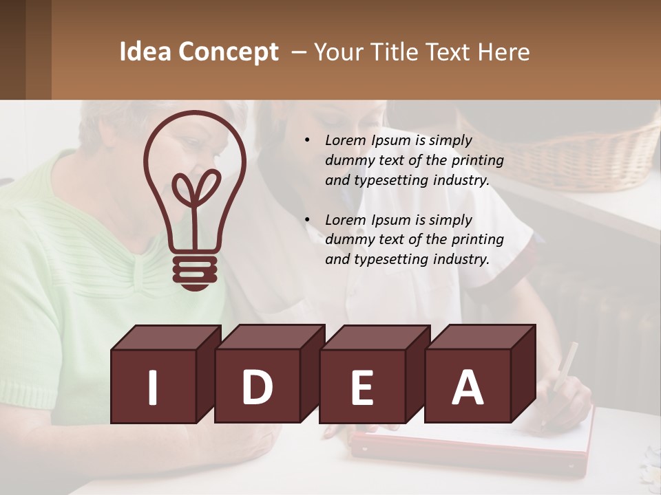 A Woman Sitting Next To A Woman Who Is Writing PowerPoint Template