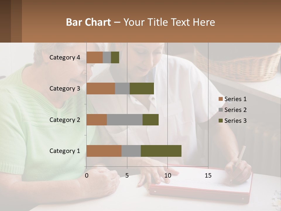 A Woman Sitting Next To A Woman Who Is Writing PowerPoint Template