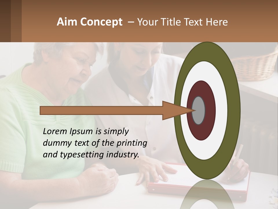 A Woman Sitting Next To A Woman Who Is Writing PowerPoint Template