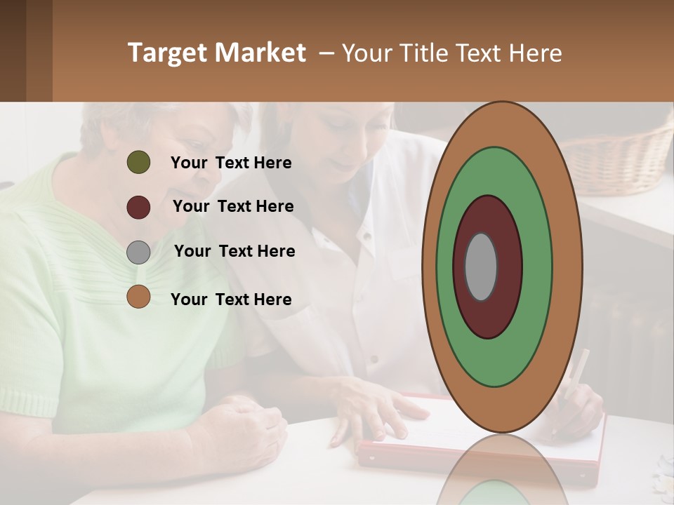 A Woman Sitting Next To A Woman Who Is Writing PowerPoint Template