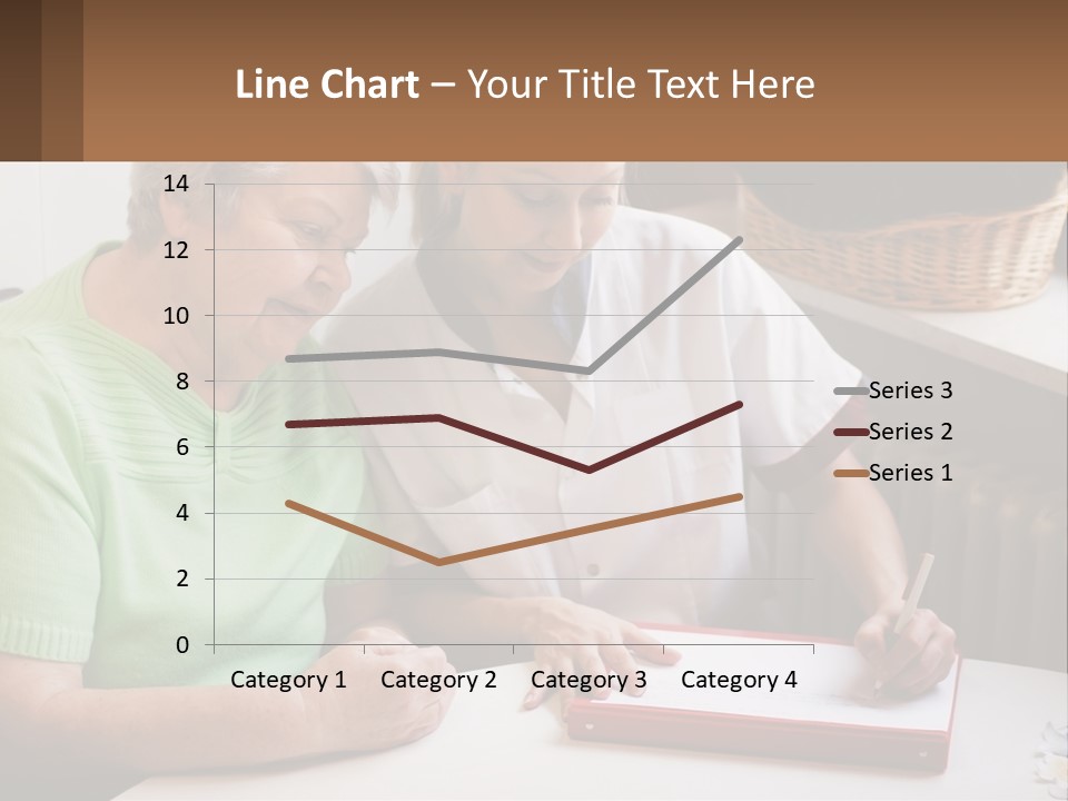 A Woman Sitting Next To A Woman Who Is Writing PowerPoint Template