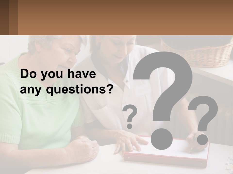 A Woman Sitting Next To A Woman Who Is Writing PowerPoint Template