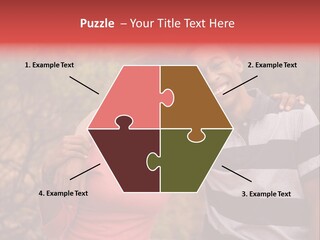 A Couple Of People Standing Next To Each Other PowerPoint Template