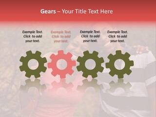 A Couple Of People Standing Next To Each Other PowerPoint Template