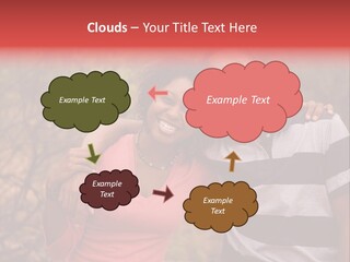 A Couple Of People Standing Next To Each Other PowerPoint Template