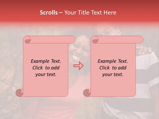 A Couple Of People Standing Next To Each Other PowerPoint Template