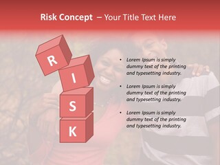 A Couple Of People Standing Next To Each Other PowerPoint Template