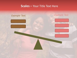 A Couple Of People Standing Next To Each Other PowerPoint Template