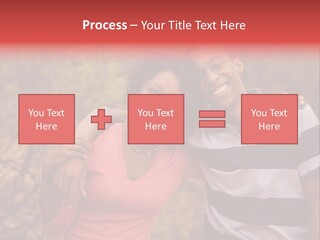A Couple Of People Standing Next To Each Other PowerPoint Template