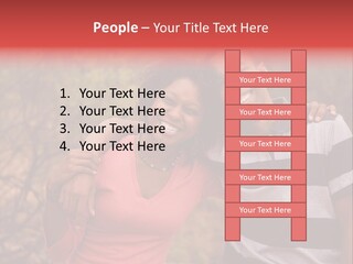 A Couple Of People Standing Next To Each Other PowerPoint Template