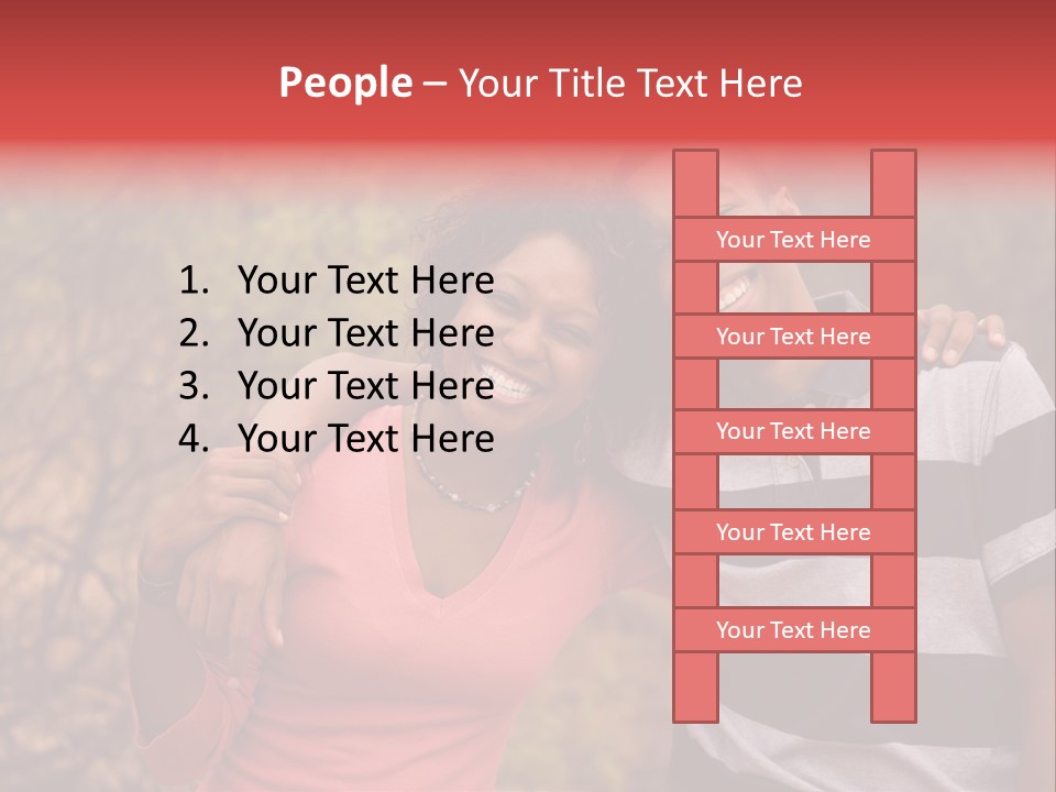 A Couple Of People Standing Next To Each Other PowerPoint Template