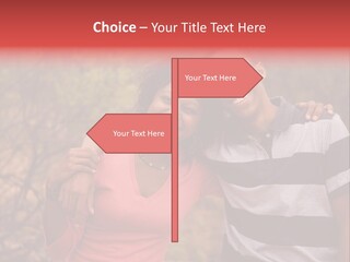 A Couple Of People Standing Next To Each Other PowerPoint Template
