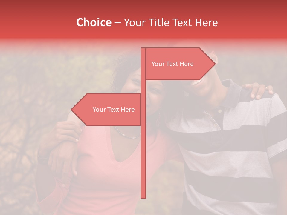 A Couple Of People Standing Next To Each Other PowerPoint Template