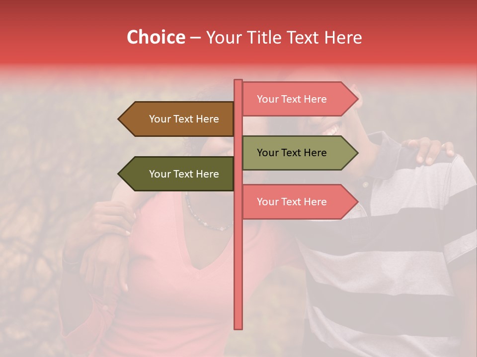 A Couple Of People Standing Next To Each Other PowerPoint Template