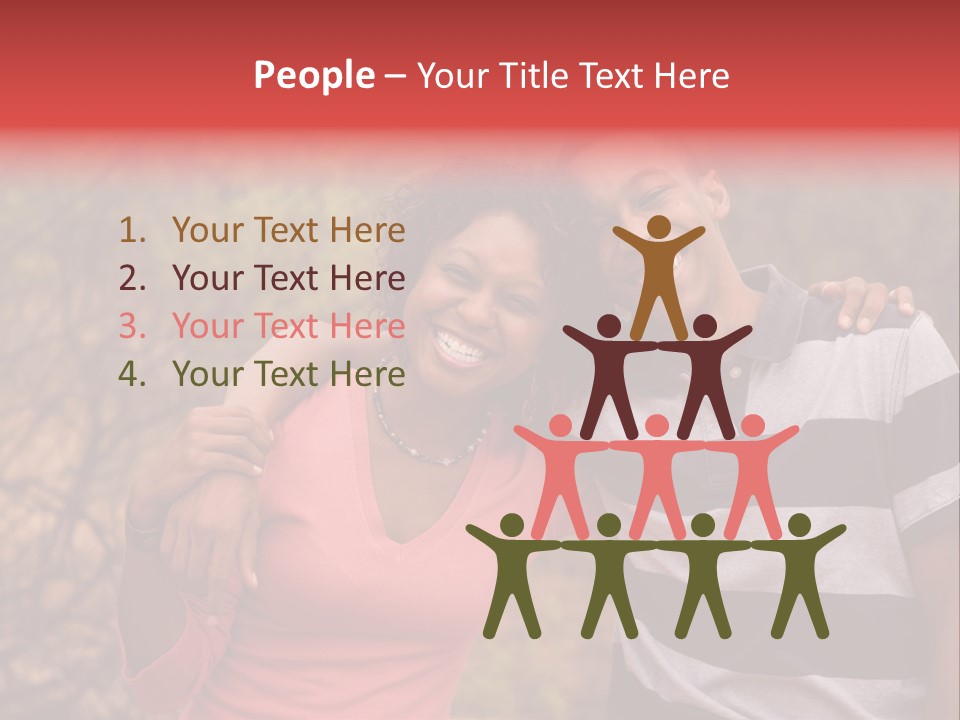 A Couple Of People Standing Next To Each Other PowerPoint Template